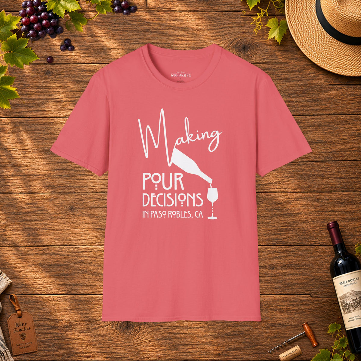 Making Pour Decisions In Paso Robles Crewneck T-Shirt
