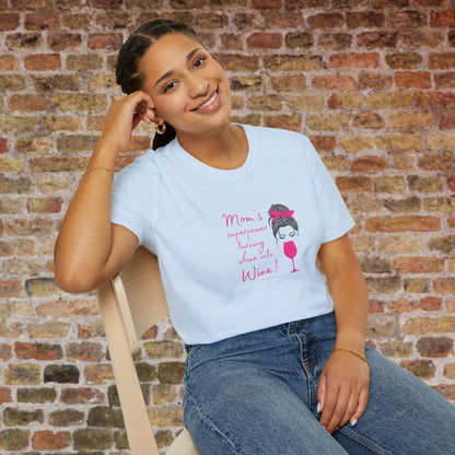 Mom's superpower, turning whine into Wine! Crewneck Tee