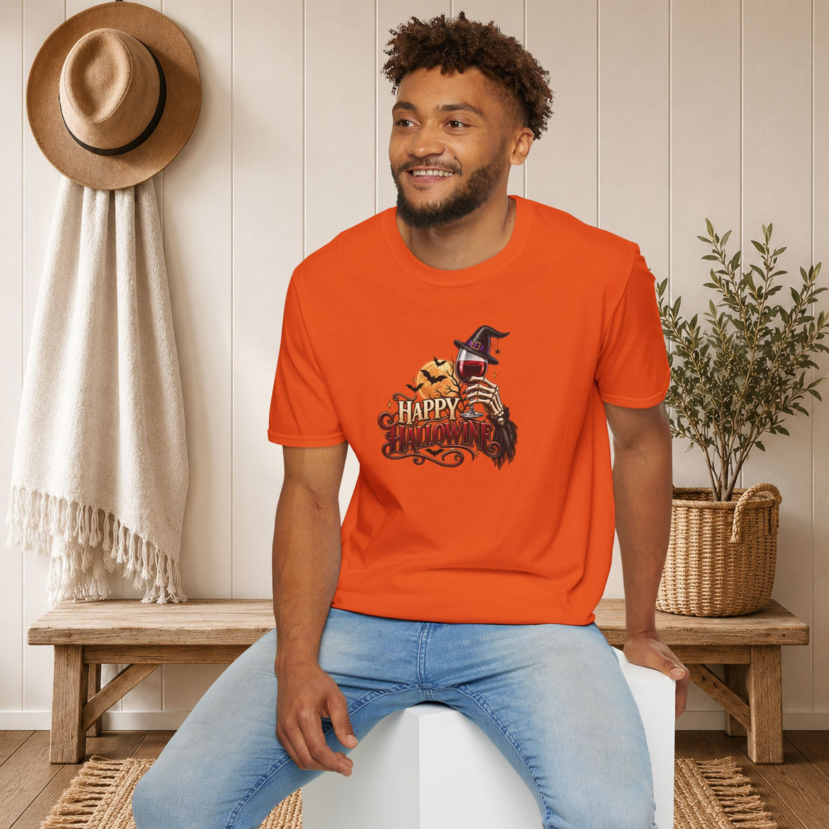 Let's Happy Hallowine Crewneck T-Shirt