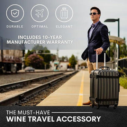 VinGardeValise Luggage - Grande 12 Bottle Suitcase (with or without Paso Robles Wine Fanatics logo)