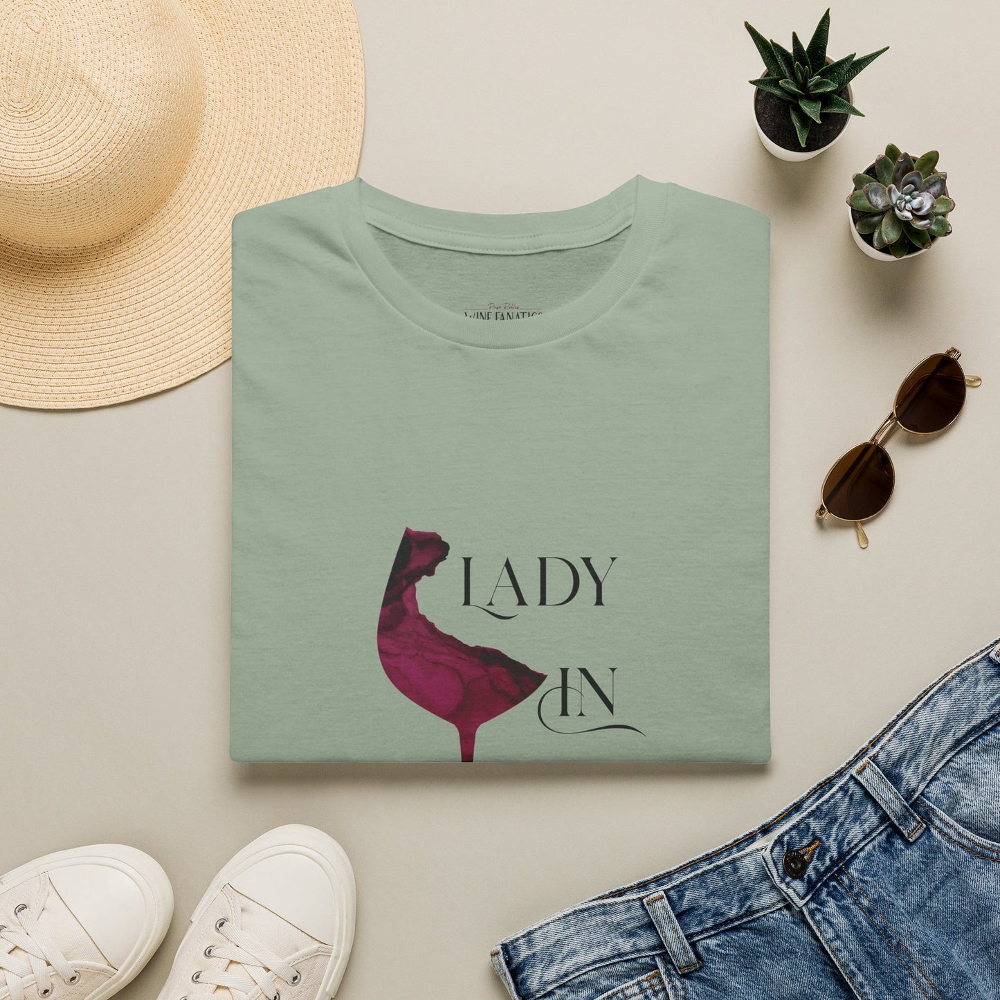 Lady In Red Crewneck Tee