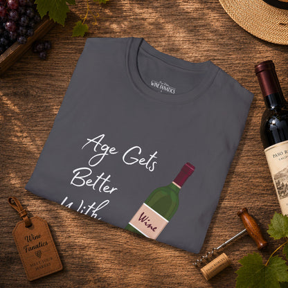 Age Gets Better With Wine Crewneck T-Shirt