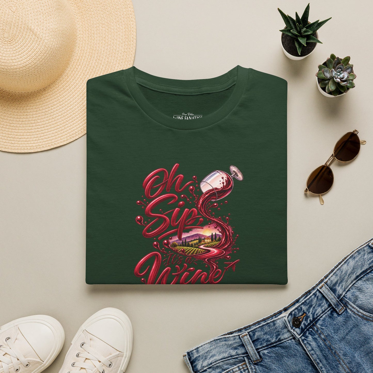 Oh Sip It's A Wine Trip Personalized Crewneck Tee