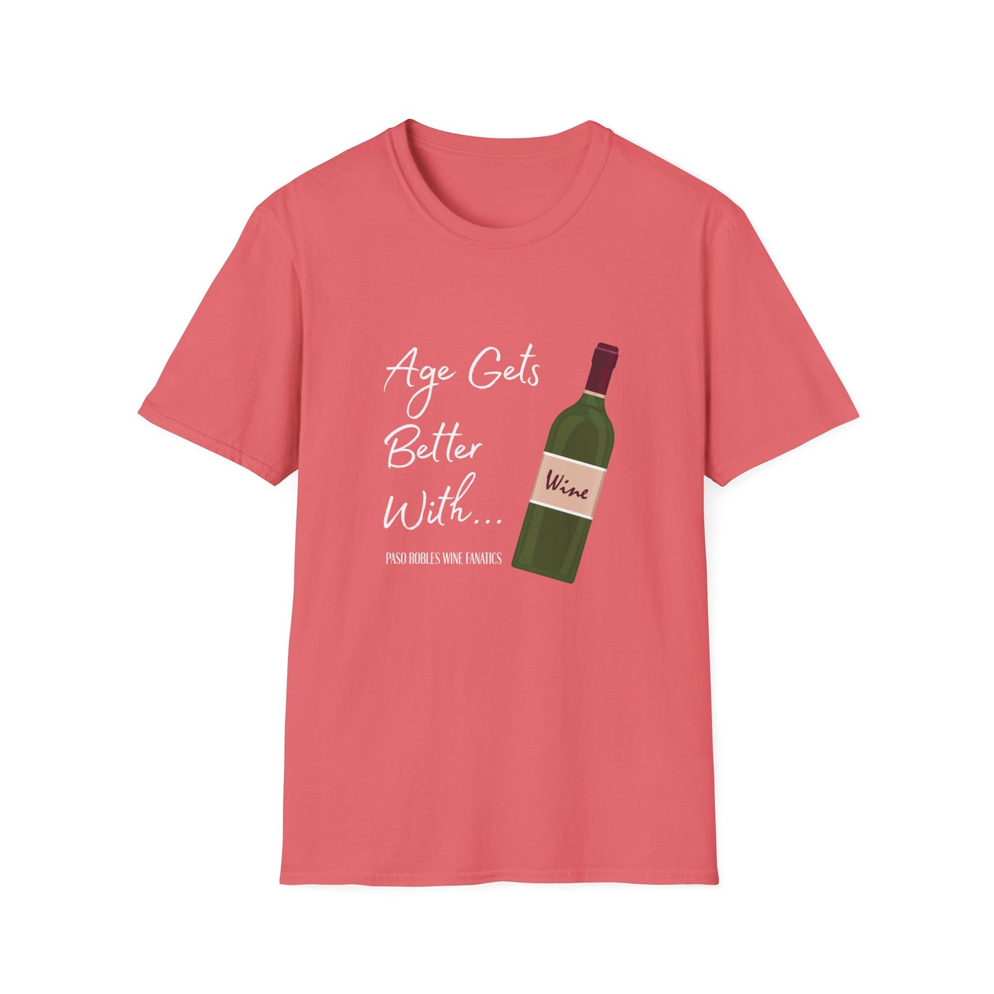 Age Gets Better With Wine Unisex Softstyle T-Shirt