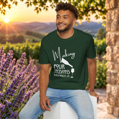 Making Pour Decisions In Paso Robles Crewneck T-Shirt