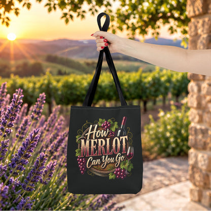 How Merlot Can You Go Personalized Tote Bag