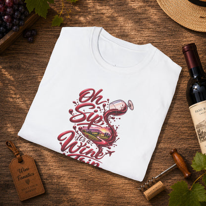 Oh Sip It's A Wine Trip Personalized Crewneck Tee