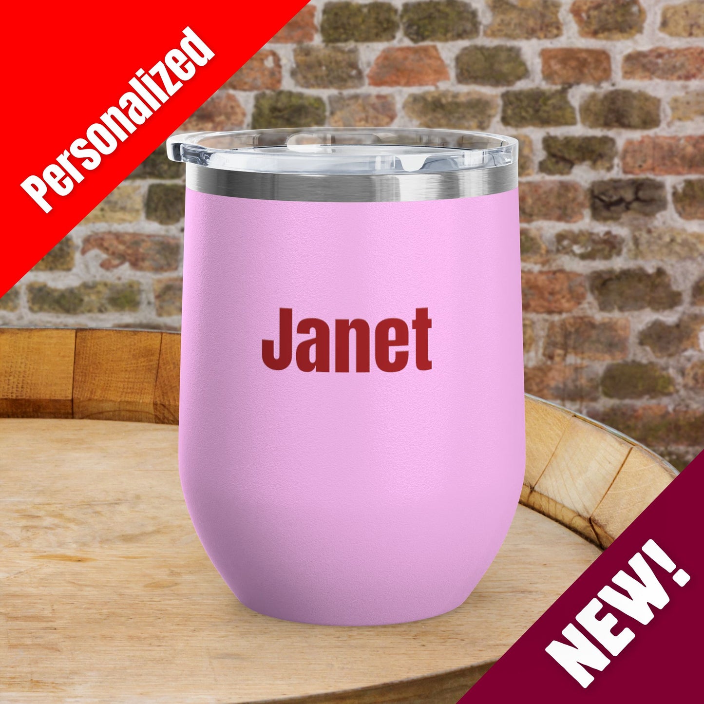 'MERICA Independence Day Personalized 12oz Wine Tumbler