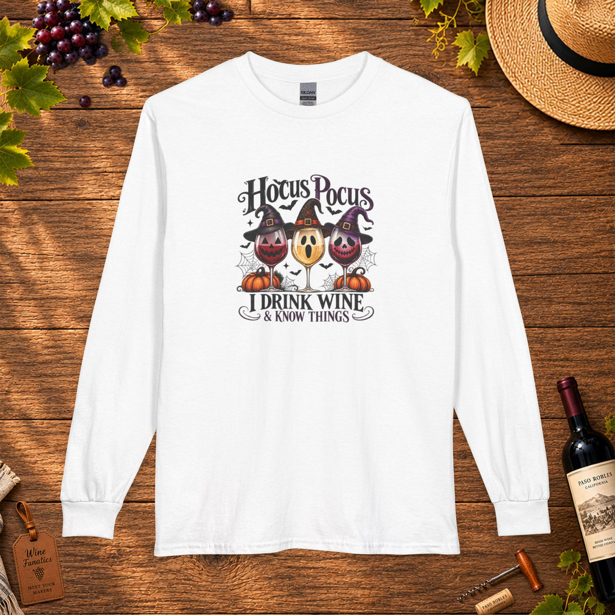 Hocus Pocus I Drink Wine & Know Things Long Sleeve T-Shirt