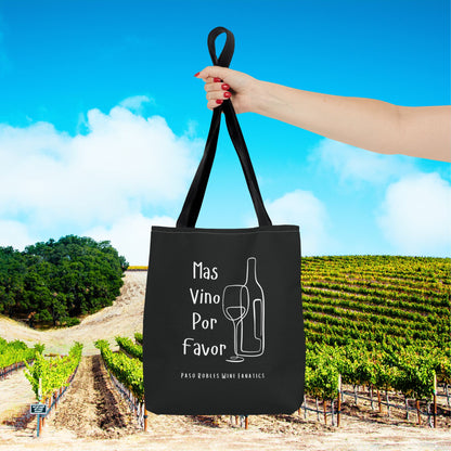 Mas Vino Por Favor Tote Bag