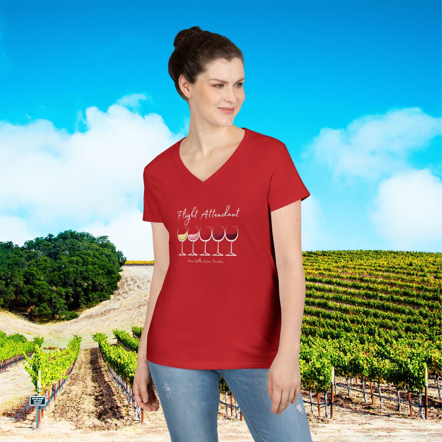 Flight Attendant Ladies V-Neck  Tee