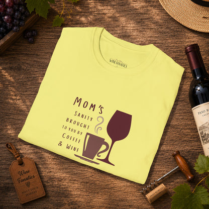 Mom's sanity brought to you by Coffee & Wine Crewneck Tee