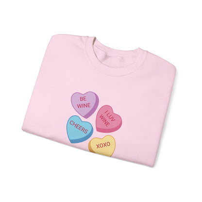 Wine Conversation Hearts Sweatshirt