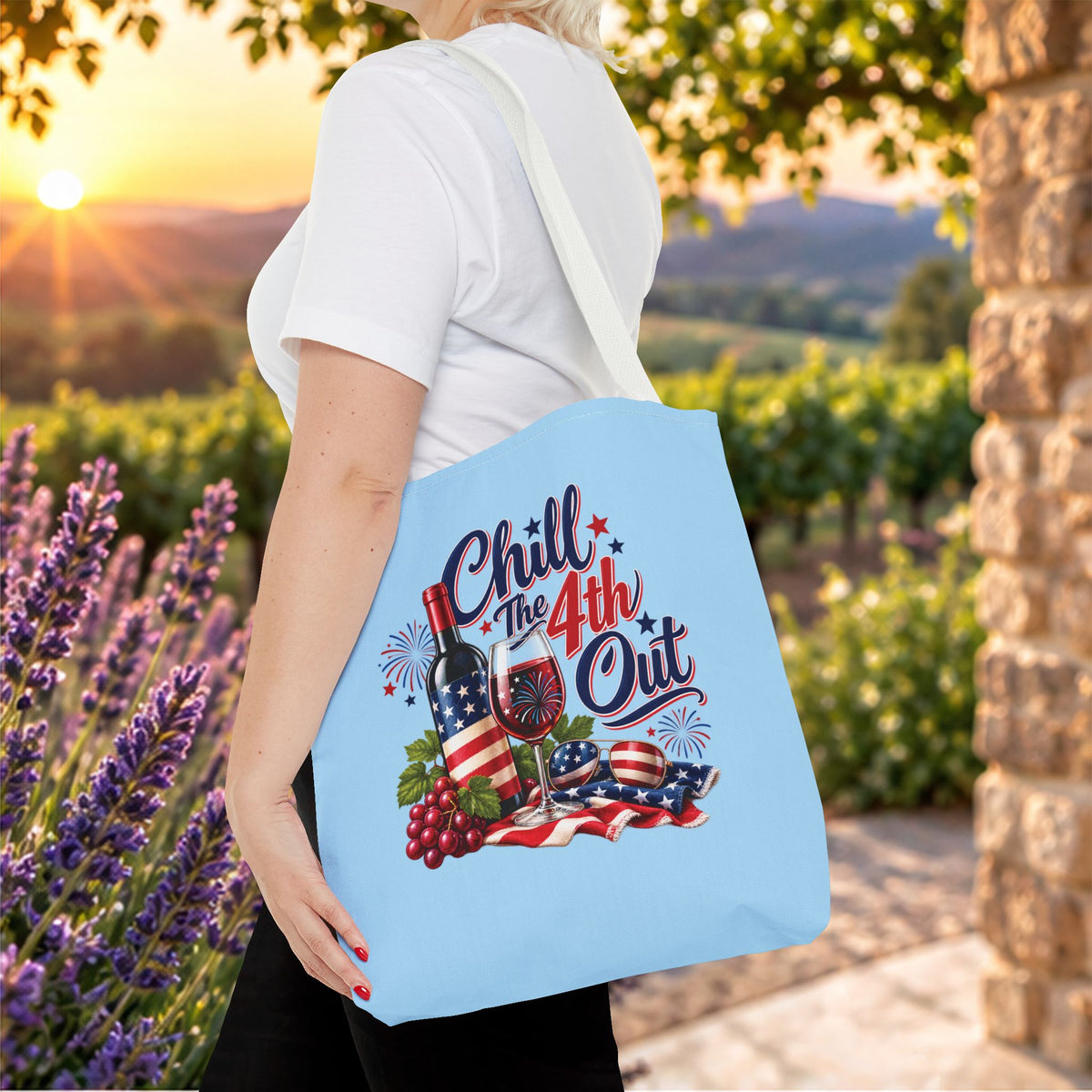 Chill The 4th Out Personalized Tote Bag