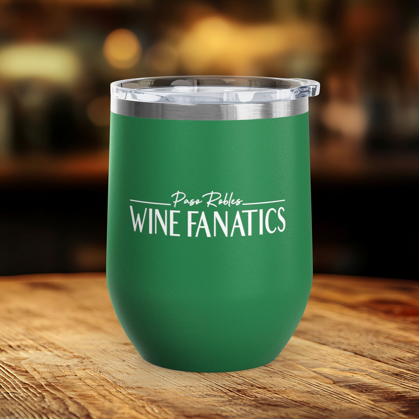 Paso Robles Wine Fanatics Logo 12oz Wine Tumbler