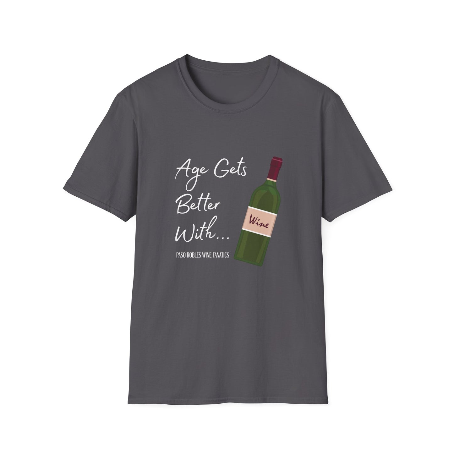 Age Gets Better With Wine Unisex Softstyle T-Shirt