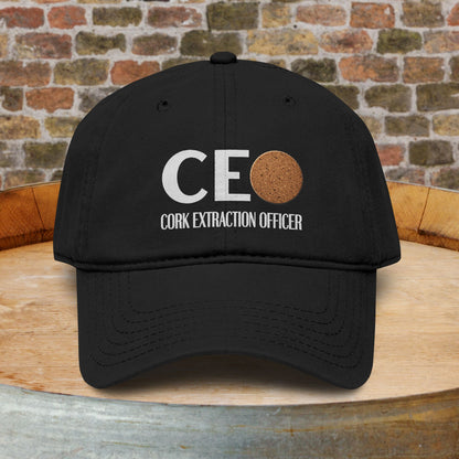 Cork Extraction Officer (CEO) Washed Baseball Cap
