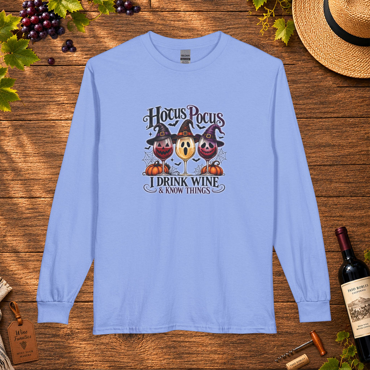 Hocus Pocus I Drink Wine & Know Things Long Sleeve T-Shirt