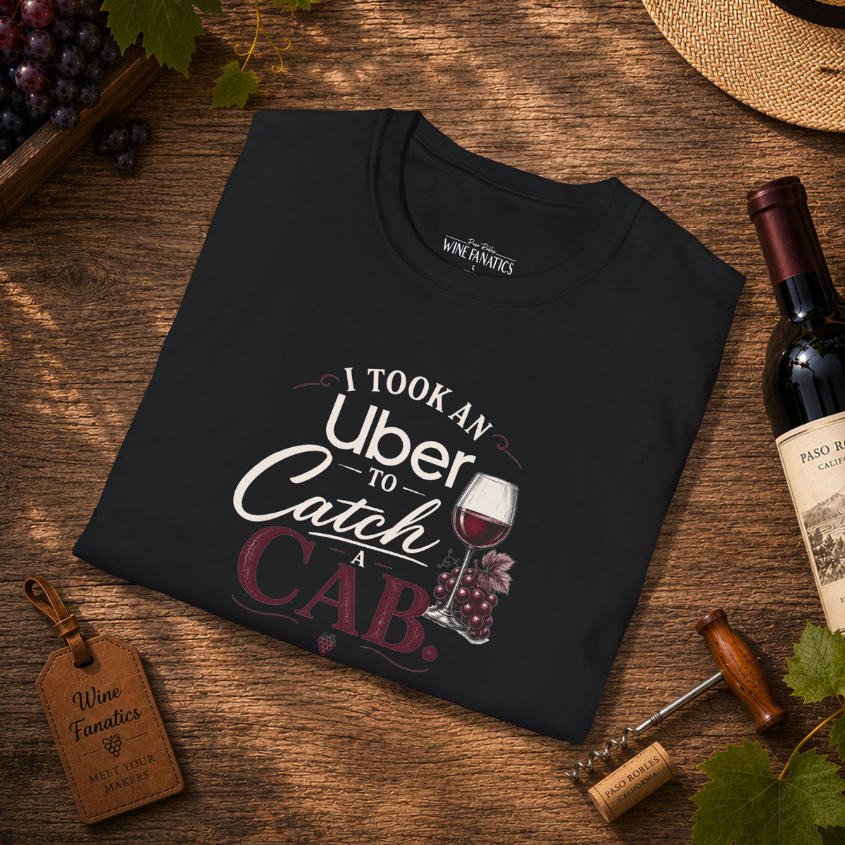I Took An Uber To Catch A CAB Crewneck T-Shirt