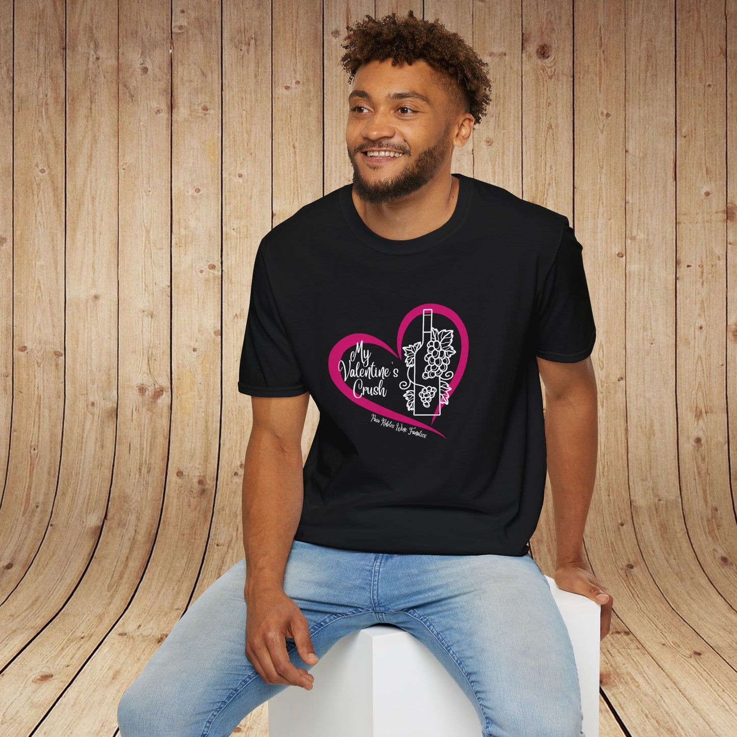 My Valentine's Crush (wine) Unisex Softstyle T-Shirt