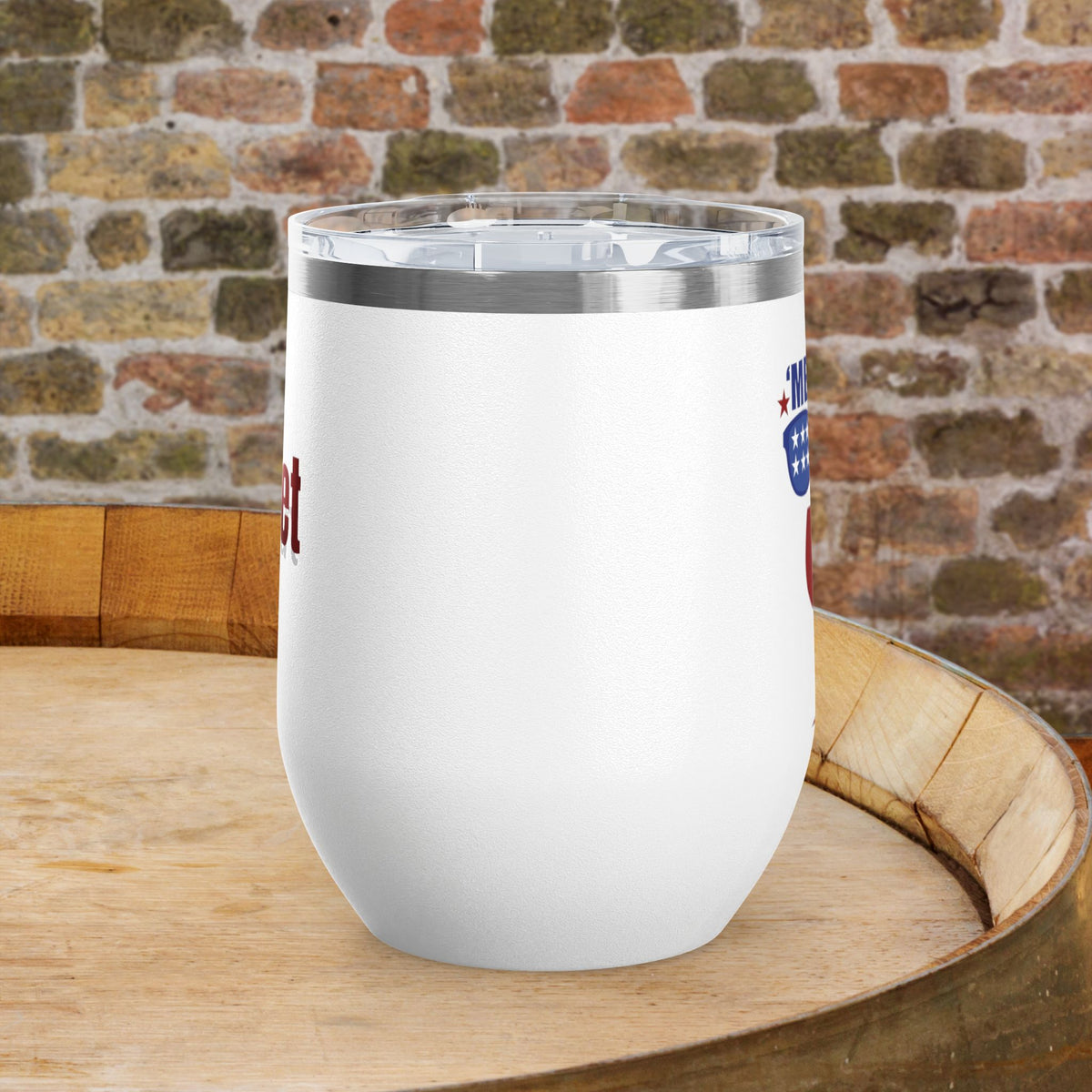 'MERICA Independence Day Personalized 12oz Wine Tumbler