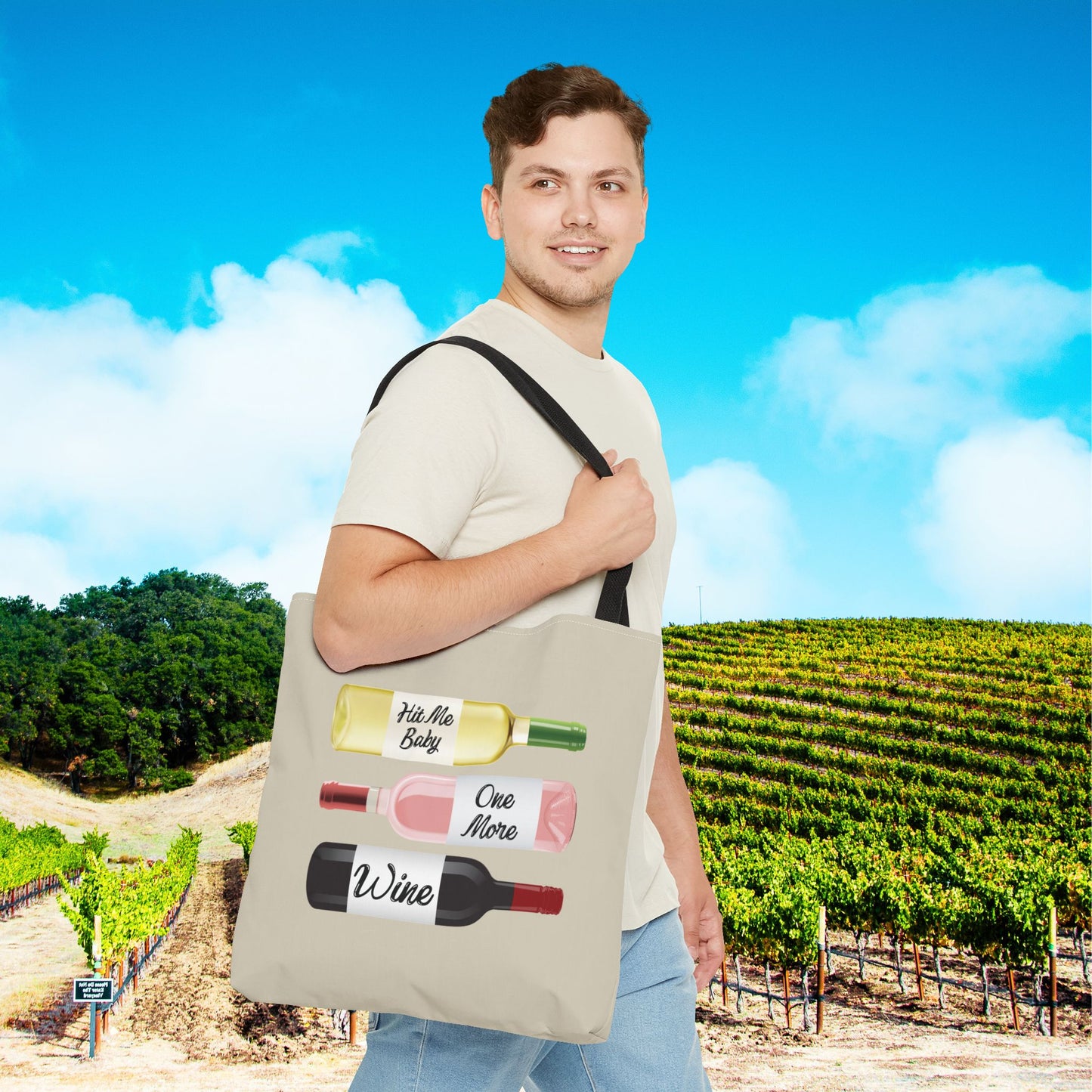 Hit Me Baby One More Wine Tote Bag