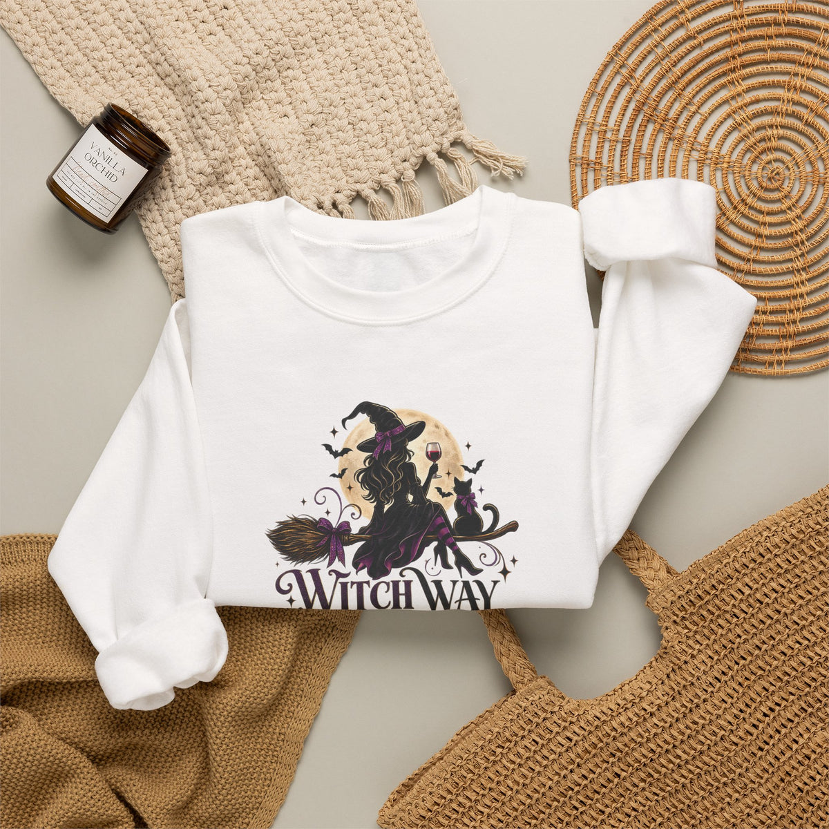 Witch Way To The Wine Sweatshirt