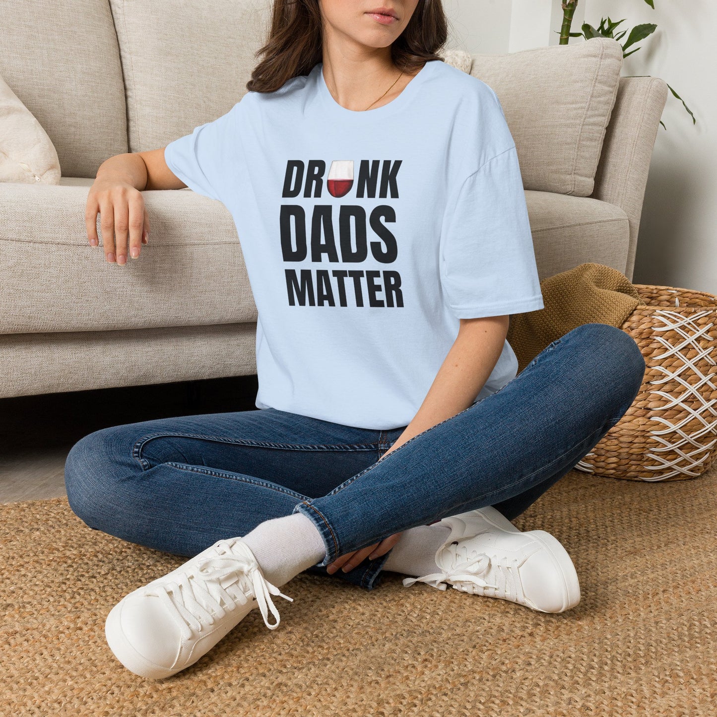 Drunk Dads Matter Crew Neck T-Shirt