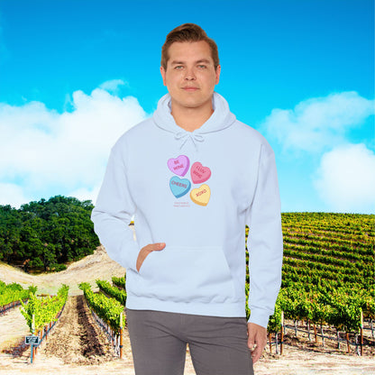 Wine Conversation Hearts Hoodie