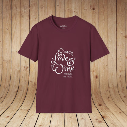 Peace, Love & Wine Unisex Softstyle T-Shirt