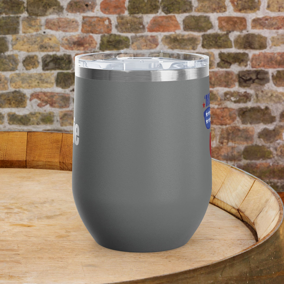 'MERICA Independence Day Personalized 12oz Wine Tumbler