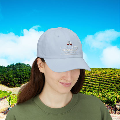 Paso Robles Wine Fanatics Toast Embroidered White Banner Cap