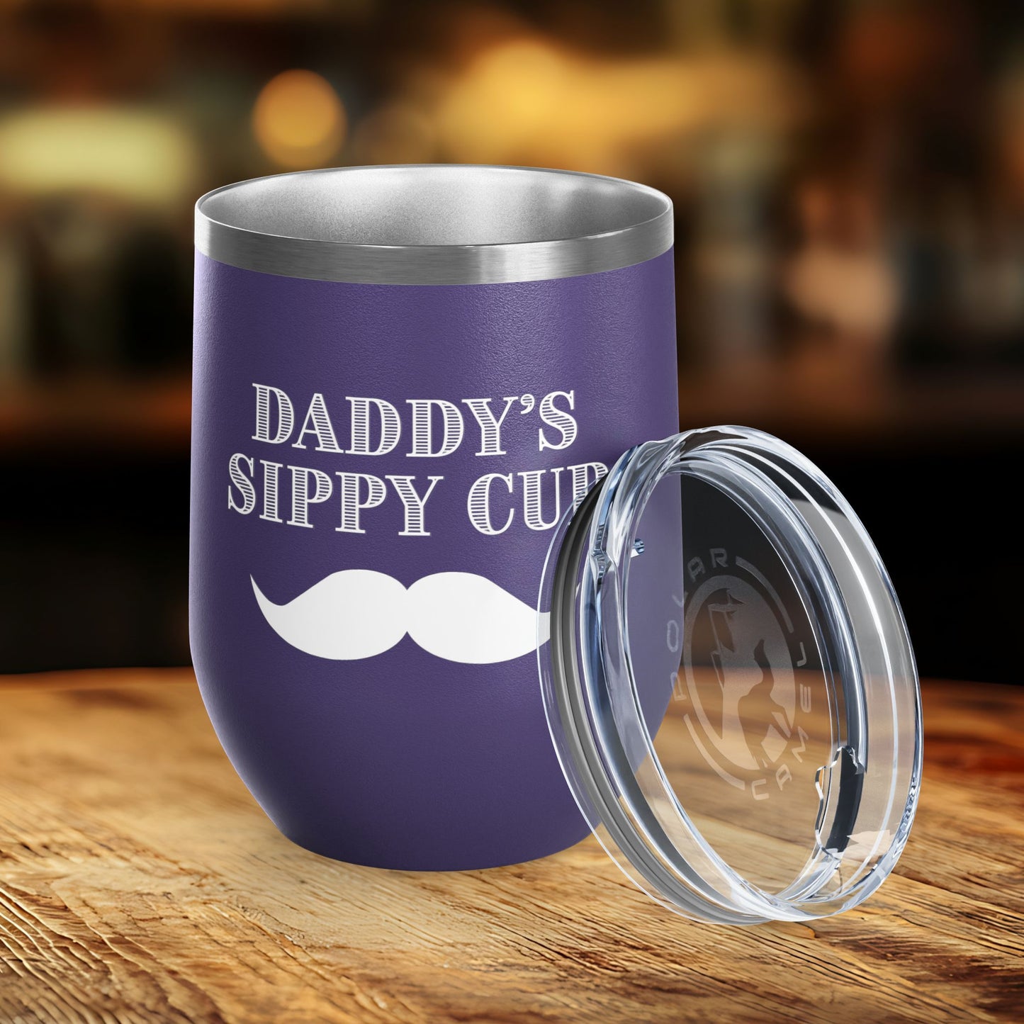 Daddy's Sippy Cup (mustache) Wine Tumbler