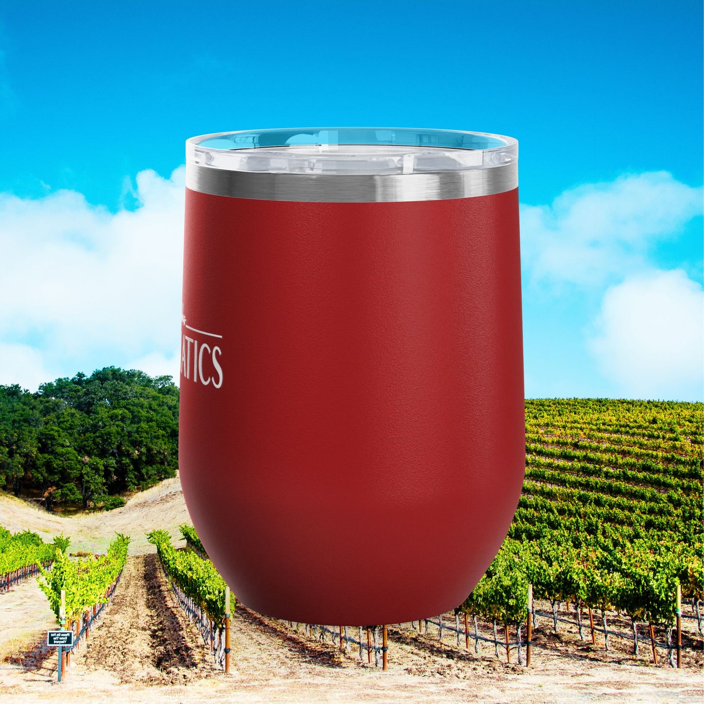 Paso Robles Wine Fanatics Logo 12oz Wine Tumbler