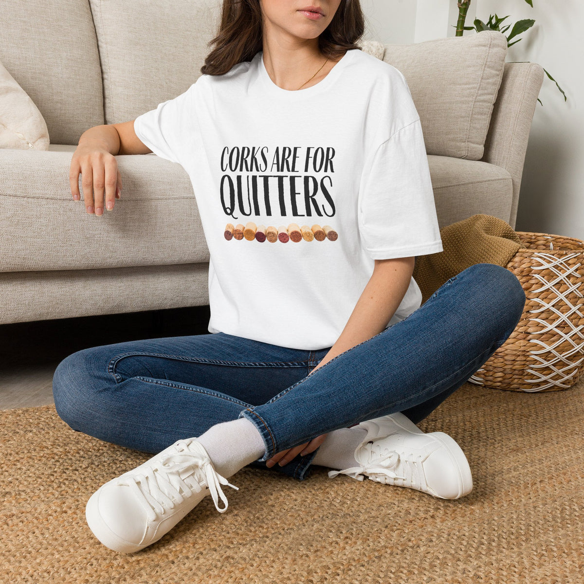 Corks Are For Quitters Crewneck Tee