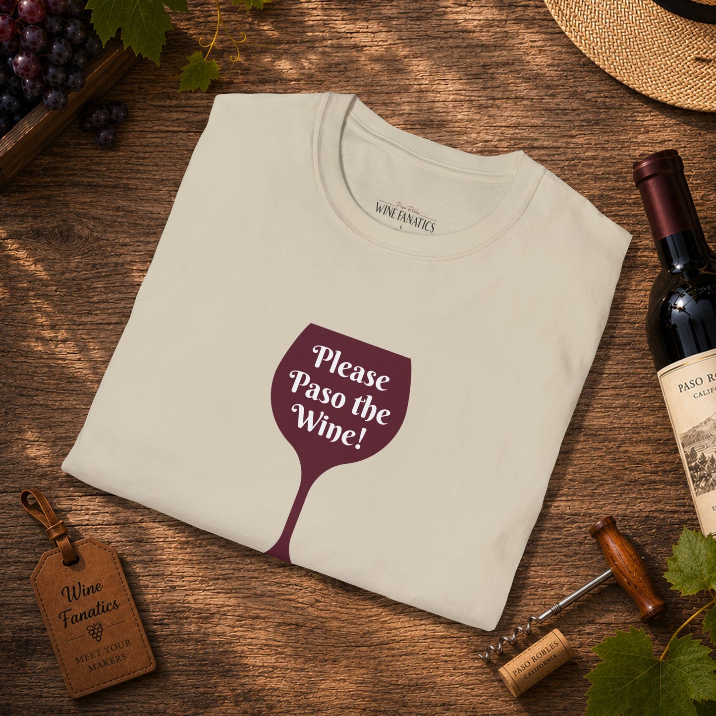 Please Paso The Wine Crewneck Tee