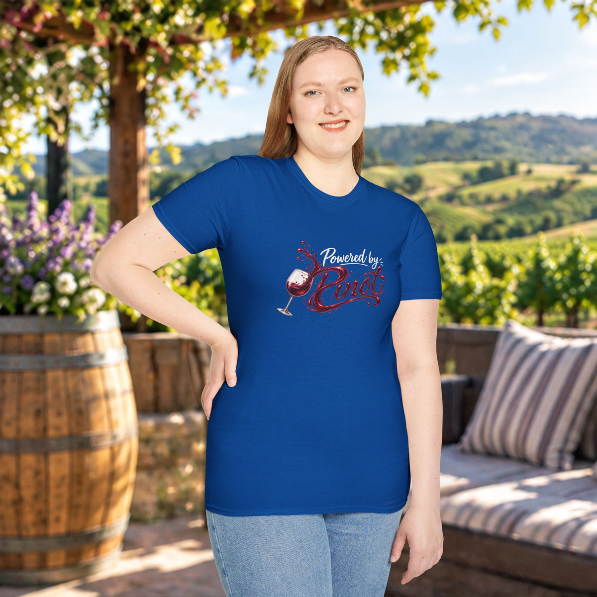Powered By Pinot Crewneck T-Shirt