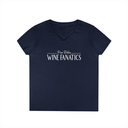 Paso Robles Wine Fanatics Logo Ladies V-Neck Tee