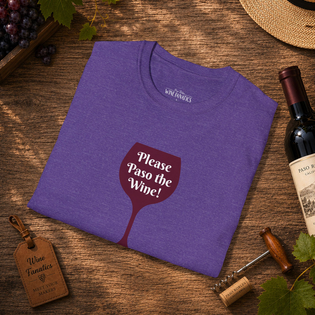 Please Paso The Wine Crewneck Tee