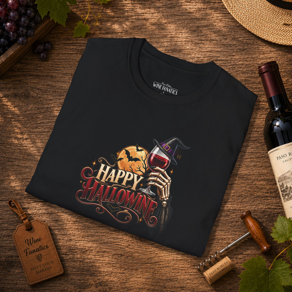 Let's Happy Hallowine Crewneck T-Shirt