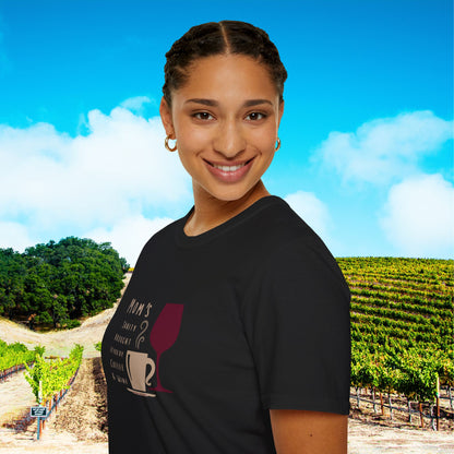 Mom's sanity brought to you by Coffee & Wine Personalized Tee