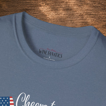 Cheers to 250 Years Independence Day Unisex Softstyle T-Shirt