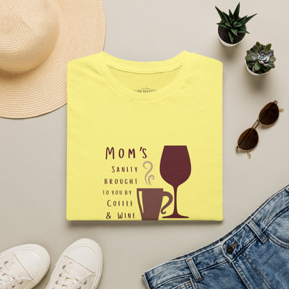 Mom's sanity brought to you by Coffee & Wine Crewneck Tee