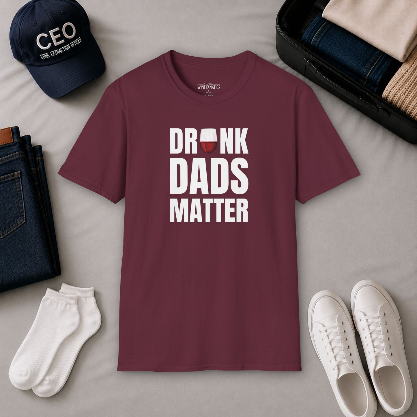 Drunk Dads Matter Crew Neck T-Shirt