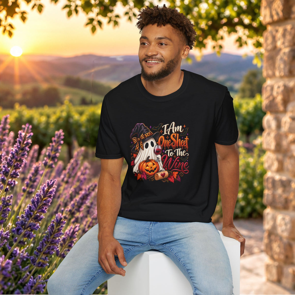 I Am One Sheet To The Wine Unisex Softstyle T-Shirt
