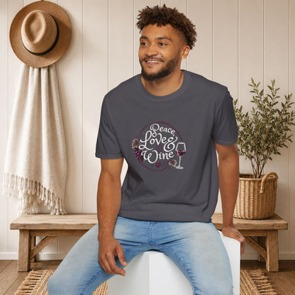 Peace, Love & Wine Crewneck Tee