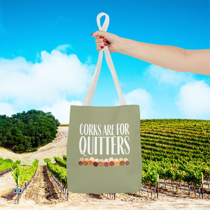 Corks Are For Quitters Personalized Tote Bag