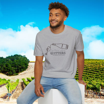 Spitters Are Quitters wine Unisex Softstyle T-Shirt