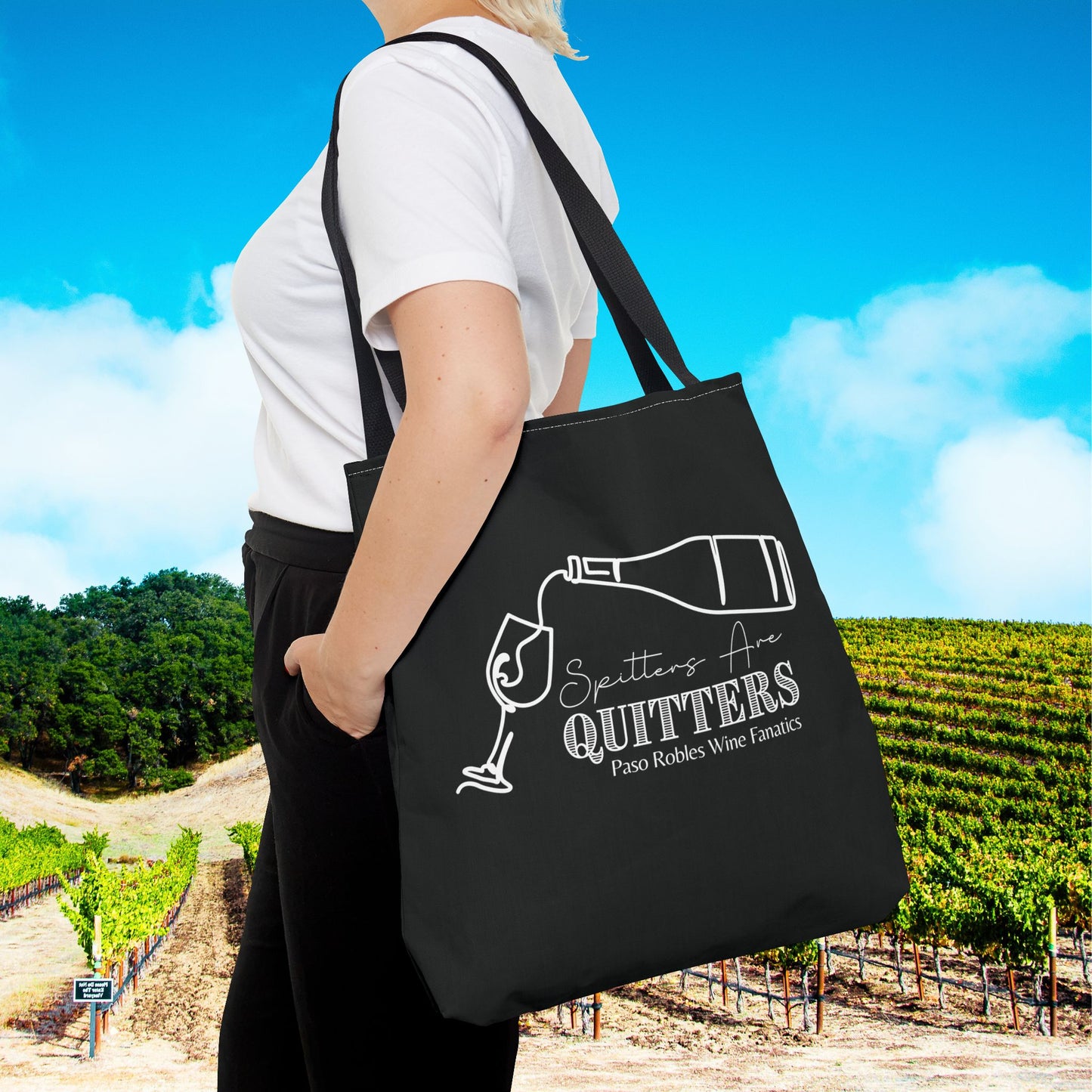Spitters Are Quitters Wine Tote Bag