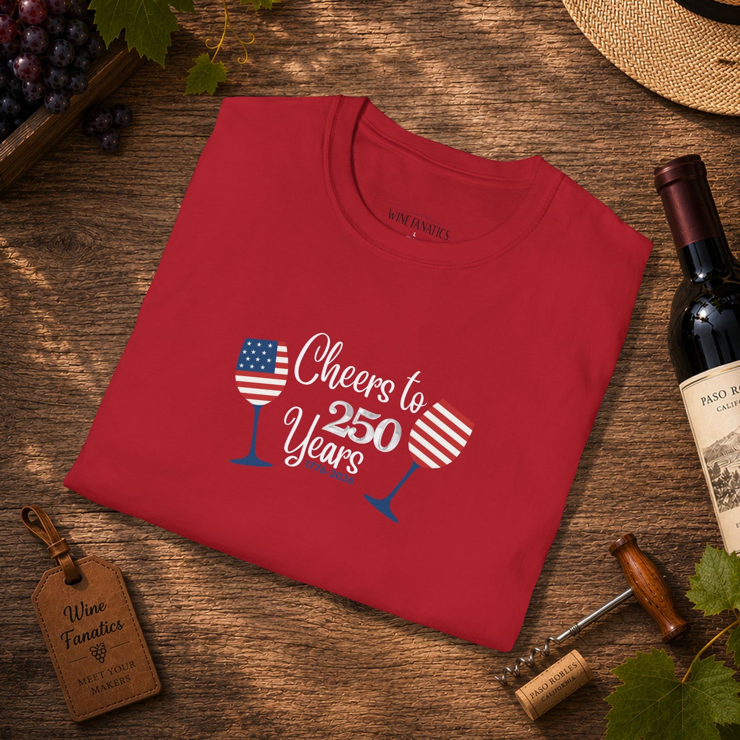 Cheers to 250 Years Independence Day Unisex Softstyle T-Shirt